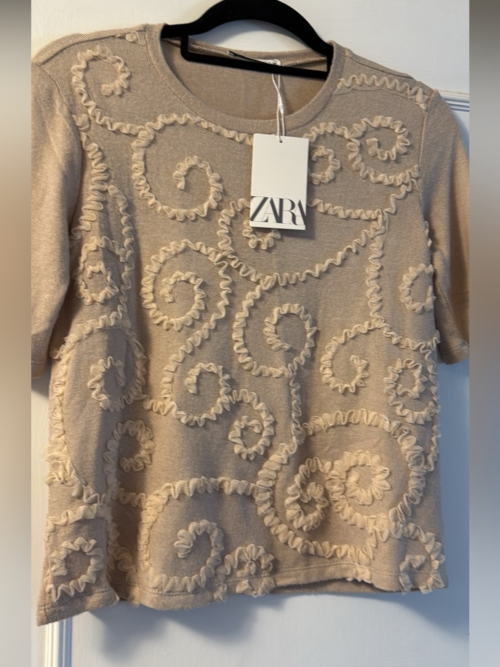 NWT ZARA Ruffled Short Sleeve